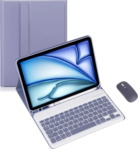 Vista 12 de Funda de teclado para tableta Android Samsung Galaxy Tab A9 de 8.7 pulgadas SM-X110/X115/X117 Cubierta trasera a prueba de golpes Funda de Negro