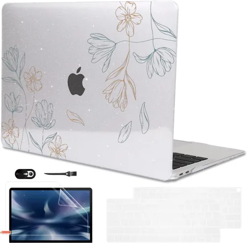 Vista 33 de Funda para MacBook Air de 13 pulgadas 2021 2020 2019 2018 para Mac A2337 M1 A2179 A1932 Funda con Touch ID, funda rígida de plástico
