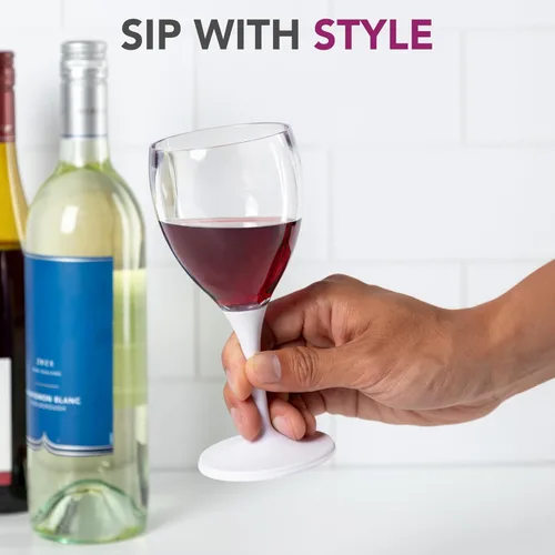 Vista 5 de Joie Copa de vino para llevar, copa de vino portátil, tallo desmontable, sin BPA