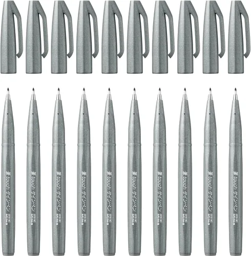 Vista 13 de Pentel Rotulador con punta de 0.079 in, tinta negra, 1 paquete de 10 bolígrafos