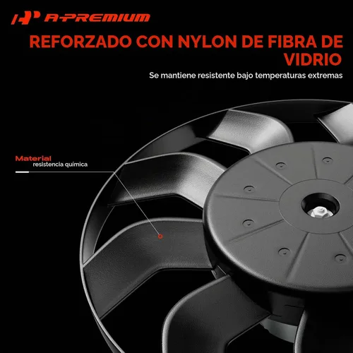 Vista 4 de A-Premium Conjunto de ventilador de condensador de A/C izquierdo