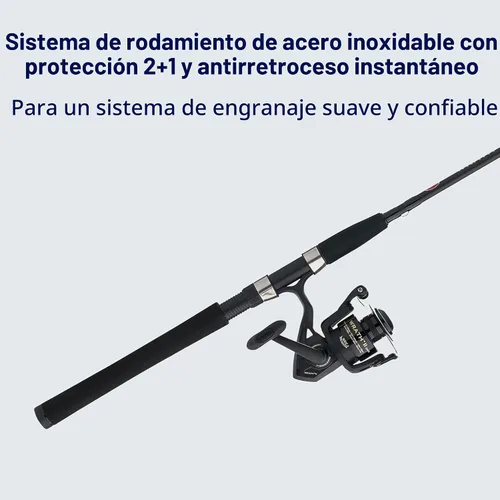 Vista 6 de Penn Wrath II - Combo de carrete giratorio y caña de pescar