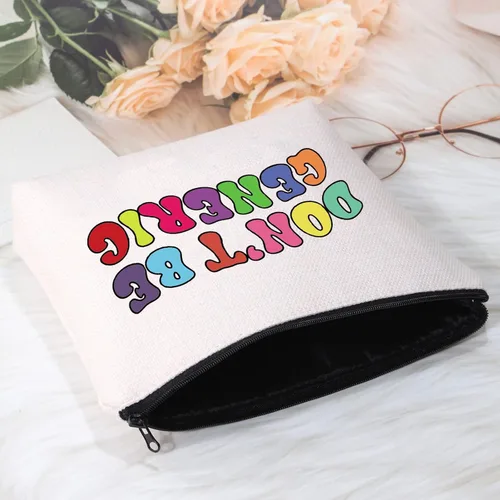 Vista 4 de POFULL Regalo de farmacia, no seas genérico, bolsa de cosméticos, regalo de técnico de farmacia, No seas genérico bolsa de cosméticos