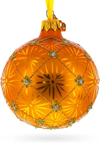 Vista 2 de 1897 Coronation - Adorno navideño de cristal de oro real de 3,25 pulgadas