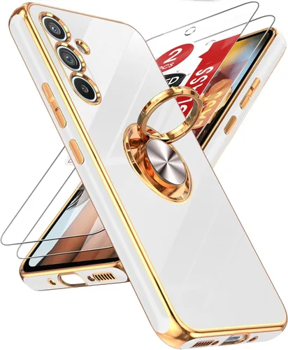 Vista 60 de LeYi Funda para iPhone XR: con Protector de Pantalla de Vidrio Templado [Paquete de 2] Soporte de Anillo Giratorio de 360°, Soporte Magnético