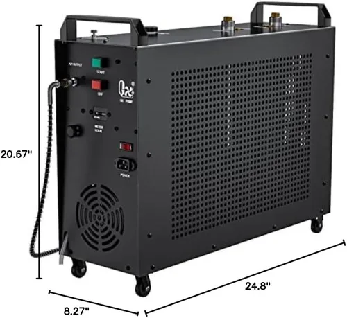 Vista 8 de Compresor de aire PCP GX-E-5K2, 5800psi 110V 1200W, ajuste de parada automática, 2 pistones y 4 etapas de compresión, refrigeración de agua