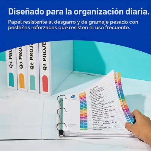 Vista 5 de Avery Índice, divisores de contenido, 26 pestalas (11125)