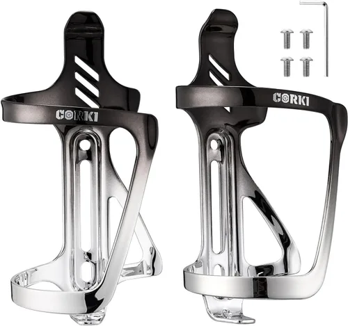 Vista 8 de Corki Cycles - Soporte para botella de agua de aleación de aluminio con carga lateral, soporte para botellas de agua de entrada derecha e izquierda