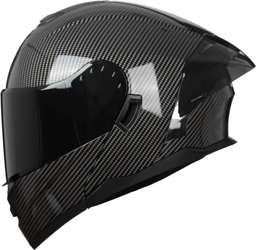 Vista 3 de Casco modular para motocicleta con diseño abatible, aprobado por el DOT con visera extra transparente, cascos de cara completa para motocicleta