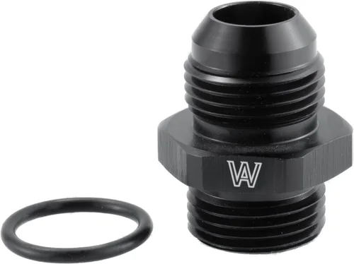 Vista 6 de 12AN Flare to -12 ORB O Ring Boss Fuel Pump Rail Adapter AN Fitting ORB Aluminio negro