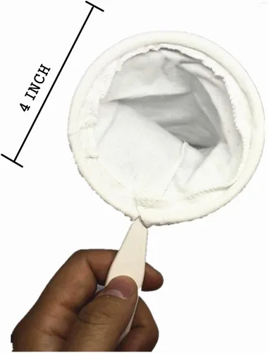 Vista 3 de Paquete de 6 coladores reutilizables de tela Colador Café, Té, Lote de coladores a granel, filtro de malla de tela filtrante, con mango de plástico