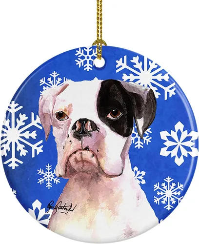 Vista 306 de Caroline's Treasures Cavalier Spaniel - Adorno de cerámica para colgar en el árbol de Navidad, para el hogar, Navidad, fiestas, regalo, 3 pulgadas