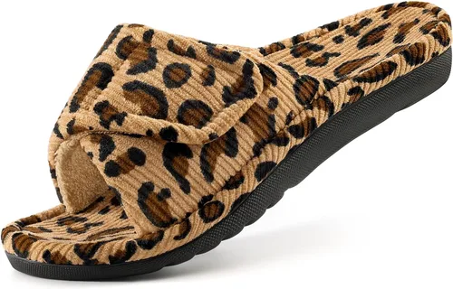 Vista 10 de Litfun Pantuflas ortopédicas para mujer, zapatos de casa con soporte de Beige