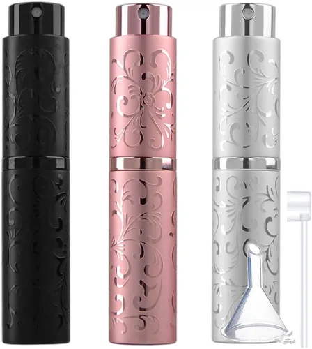 Vista 11 de Botella de perfume de viaje de 0.3 fl oz, atomizador de perfume recargable, botella de perfume recargable, miniperfume de viaje, recargable, 3 unids