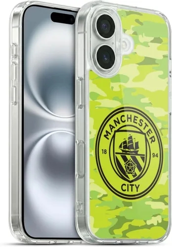 Vista 189 de Head Case Designs Funda de gel con licencia oficial del Manchester City Man City FC Blue Moon Badge Camou [protección de grado militar] compatible