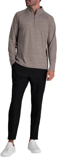 Vista 3 de HAGGAR Mens Long Sleeve Performance Zip Up Shirt (Full and 14 Zip)
