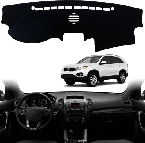 Vista 8 de Alfombrilla para tablero de instrumentos con protección solar, antideslizante, personalizada, compatible con Kia Sorento 2004-2009 (2004-2009)