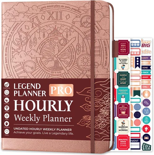 Vista 11 de Legend Planner PRO horario semanal y diario - Organizador con franjas horarias. Diario de citas y agenda para trabajo y vida personal, A4