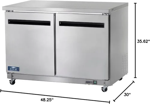 Vista 8 de Refrigerador de carga frontal de 48 in Arctic Air AUC48R, 12 cu cuadrados.