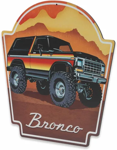 Vista 55 de Ford Logo Evolution - Letrero de metal vertical en relieve – Letrero vintage de Ford para garaje o cueva de hombre