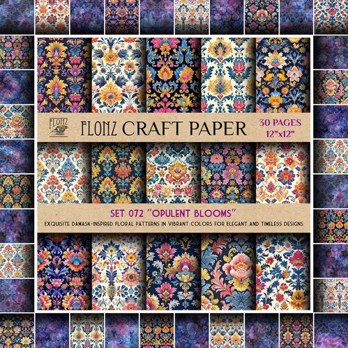 Vista 13 de Papel para álbum de recortes (30 páginas 30 x 30 cm) Meadow Bliss: margaritas vibrantes y encantadores patrones florales inspirados en prados
