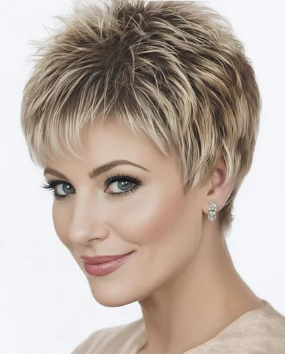 Vista 14 de Pelucas cortas gris plateadas para mujeres blancas, pelucas sintéticas con corte pixie natural y a capas con flequillo, peluca corta de pelo gris