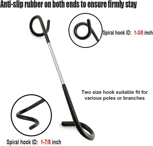 Vista 3 de Camping Lantern Hook Hanger Tent Light Outdoor Lamp Hanger Non-Slip for Camping Hiking - 2pcs