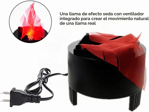 Vista 2 de Ufurty Lámpara de llama de fuego eléctrica LED simulada efecto de llama luz
