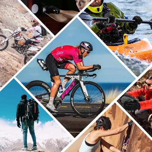 Vista 7 de Guantes de ciclismo de montaña, guantes de ciclismo de dedo completo para pantalla táctil, para hombres y mujeres, para correr al aire libre