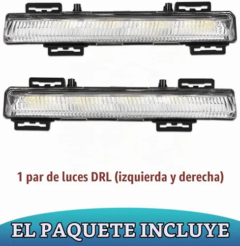 Vista 7 de 1 par de luces LED de conducción diurna DRL para la izquierda y derecha, lámpara antiniebla compatible con Mercedes Benz W204 W212 C-Class E-Class