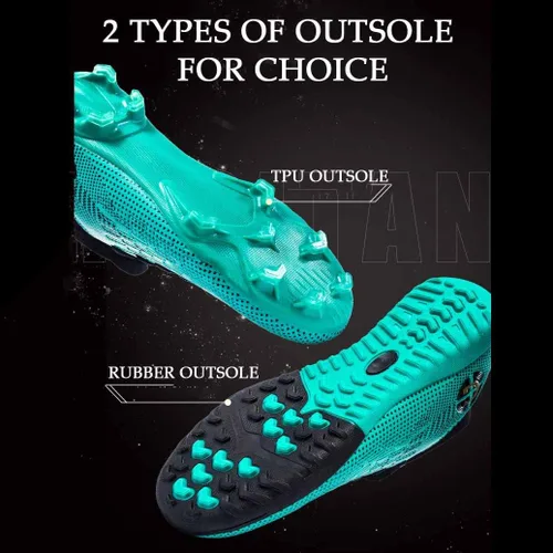 Vista 5 de HESBITEUL Zapatos deportivos para hombre para interiores y exteriores cómodos de fútbol para estudiantes de alta potencia de agarre