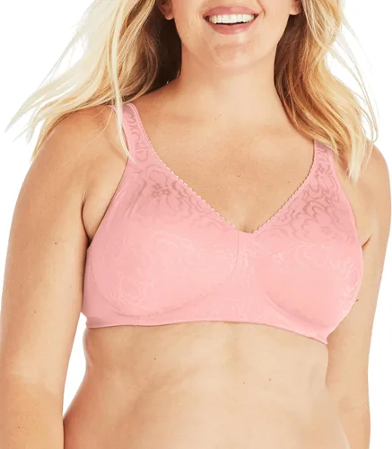 Vista 17 de Playtex Brasier inalámbrico para mujer, sujetadores de talla grande de 18 horas disponibles, máximo soporte, absorción de humedad, paquete Almendra