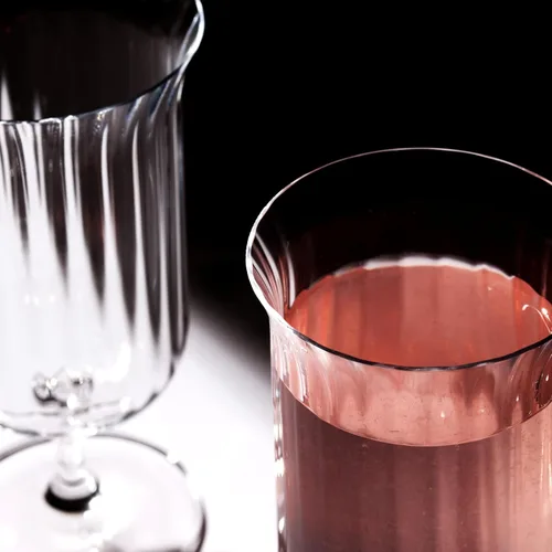 Vista 3 de LEMONSODA Crystal Coupe - Copas de cóctel y vino, Lotus, Deco, 12 onzas Juego de 2 vasos aptos para lavavajillas, para bar y fiesta de cóctel