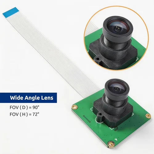 Vista 5 de Módulo de cámara Raspberry Pi 5MP 1080P OV5647 Sensor con filtro IR M12 FOV90 LEN para Raspberry Pi 5, Pi4, Pi 3 B+, Pi 3, Pi 2, Pi B+, Pi A, Pi Zero