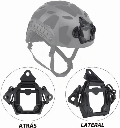Vista 5 de Montura NVG para casco táctico, base de soporte de cámara deportiva de acero para casco FAST Bk3