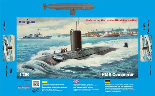 Vista 3 de Mikro Mir 350-044 - 1/350 - HMS Conqueror. Escala Kit de maquetas de plástico
