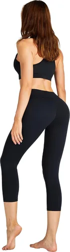 Vista 7 de COOLOMG Leggings de yoga para mujer, mallas para correr, leggings de tiro bajo, para entrenamiento, gimnasio, con bolsillos ocultos