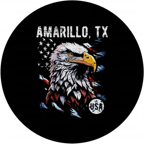 Vista 3 de Amarillo TX Patriotic Eagle USA Flag Vintage Style Design PopSockets Adhesive PopGrip