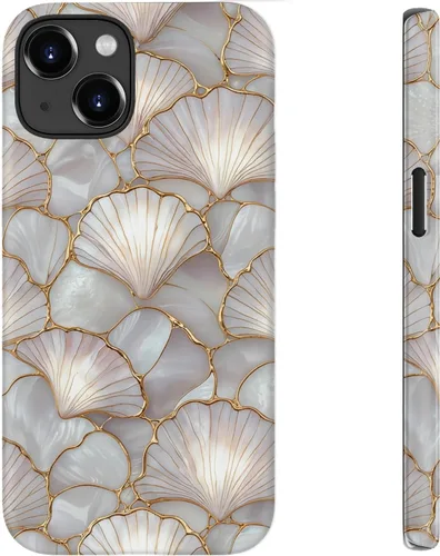 Vista 25 de bemal Funda para iPhone 12 Mini, estética, vintage, floreciente, peonía, concha, femenina, compatible con MagSafe, moderna, única, moderna, moderna