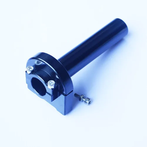 Vista 6 de Yibid Manillar de motocicleta de 7/8 pulgadas, agarre de mano, anodizado motorizado, CNC, giro rápido, tubo de acelerador, control de palanca
