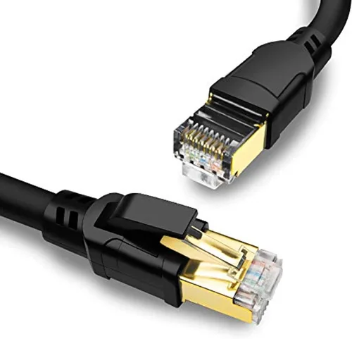 Vista 13 de Yauhody Cable Ethernet CAT 8 de 1.5 pies, alta velocidad, 40 Gbps, 2000 MHz, 26 AWG, cable LAN de red de Internet con conector RJ45 chapado en oro