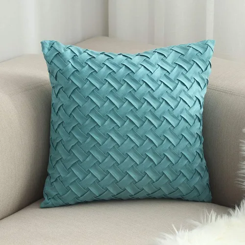 Vista 21 de vctops Funda de Almohada Decorativa con Patrón de Tejido de Canasta Boho, Gamuza Súper Suave, Funda de Cojín de Acento Cuadrada Sólida para Sillón