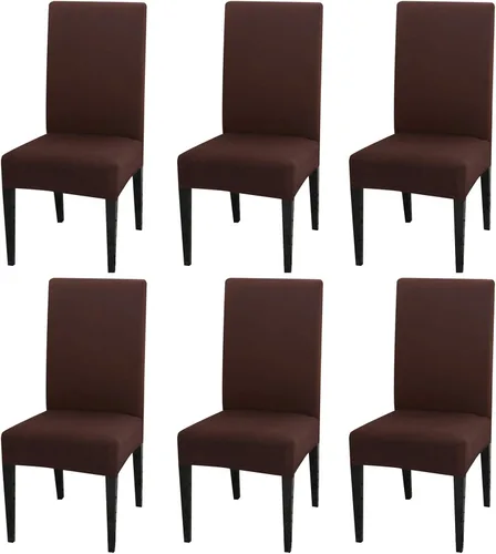 Vista 10 de Dimatic Paquete de 2 fundas elásticas de licra para sillas de comedor, extraíbles y lavables, fundas protectoras para sillas de comedor, cocina