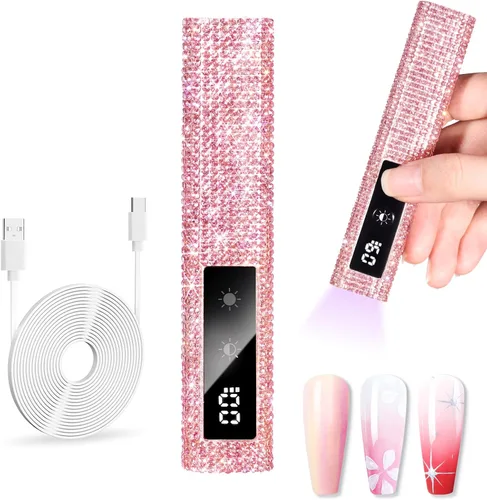 Vista 15 de Makartt - Lámpara de uñas LED de mano con modo indoloro para curar gel constructor blanco-1