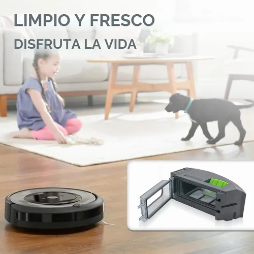 Vista 5 de Caja de repuesto para iRobot Roomba i3 i3+ i4 i4+ i6 i6+ i7 i7+ i8 i8+ E5 E6 E7 J7 para aspiradoras con eliminación automática de suciedad