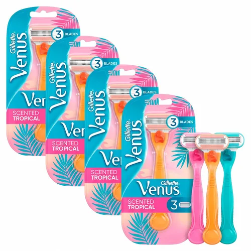 Vista 9 de Gillette Venus Tropical - Maquinilla de afeitar desechable para mujer, 3