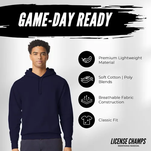 Vista 5 de License Champs Sudadera con capucha Merch oficial de la NCAA College Sudadera con capucha para hombre y mujer Logotipo de Bar