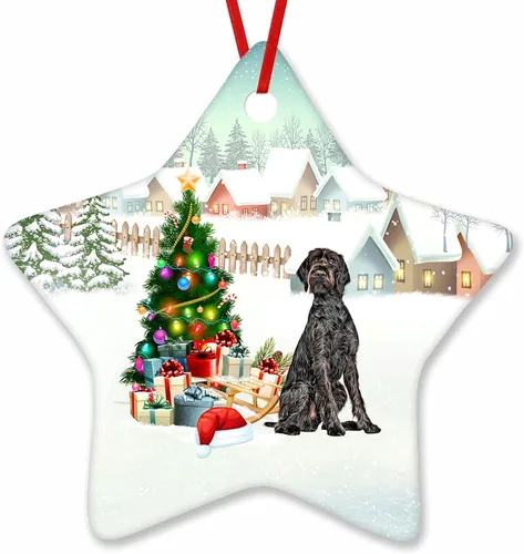 Vista 71 de Prezzy Airedale Terrier - Adorno para decoración de árbol de Navidad, regalos lindos para amantes de los perros, para familiares y amigos, nuevo