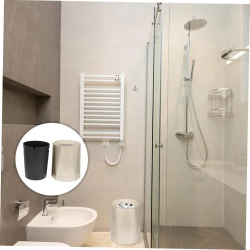 Vista 6 de Cabilock Bote de basura de diseño moderno para la oficina en casa, versátil, simple, elegante, para sala de estar, dormitorio, baño, cocina, compacto