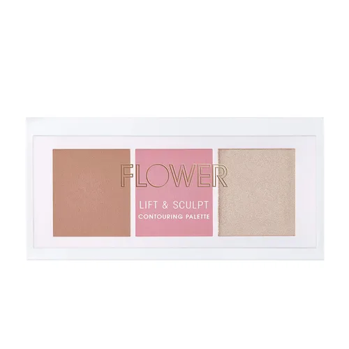 Vista 2 de FLOWER BEAUTY By Drew Barrymore Lift & Sculpt - Paleta de contorno + rubor + resaltado - polvo cremoso + mezclable (claro a mediano)